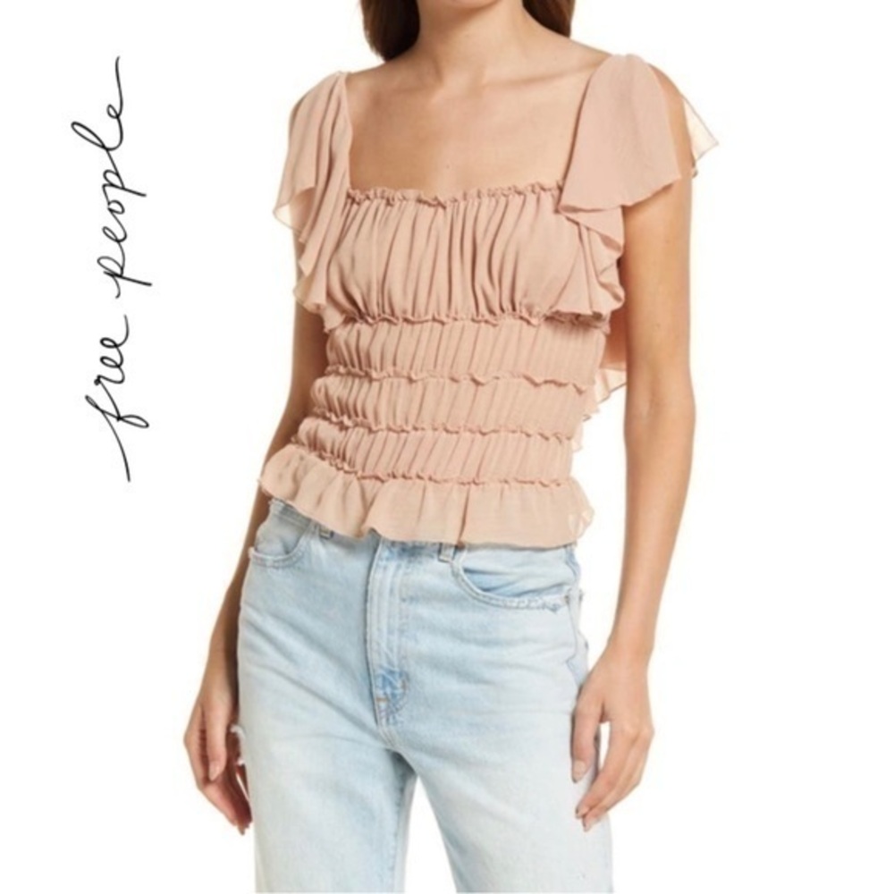 💜 Free People ruffle bodysuit Size S